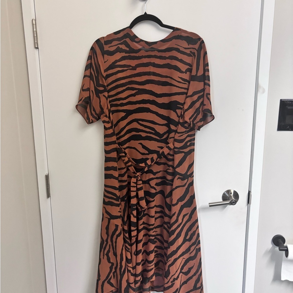 All Saints enki zephra animal print Short Sleeve dress - Picture 3 of 8